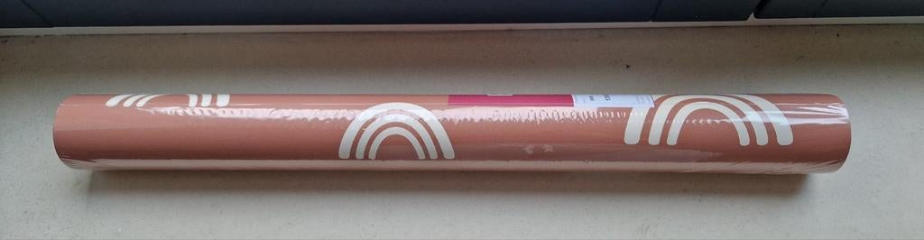 Nieuwe rol Esta Regenboogjes behang - Terracotta/Wit, Ophalen of Verzenden, Minder dan 10 m², Bruin, Regenboogjes, kinderkamer, speels, modern