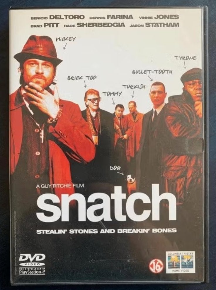 DVD Snatch; Brad Pitt, Jason Statham, Vinnie Jones en Dennis, Vanaf 16 jaar, Ophalen of Verzenden, Zo goed als nieuw, Actiethriller