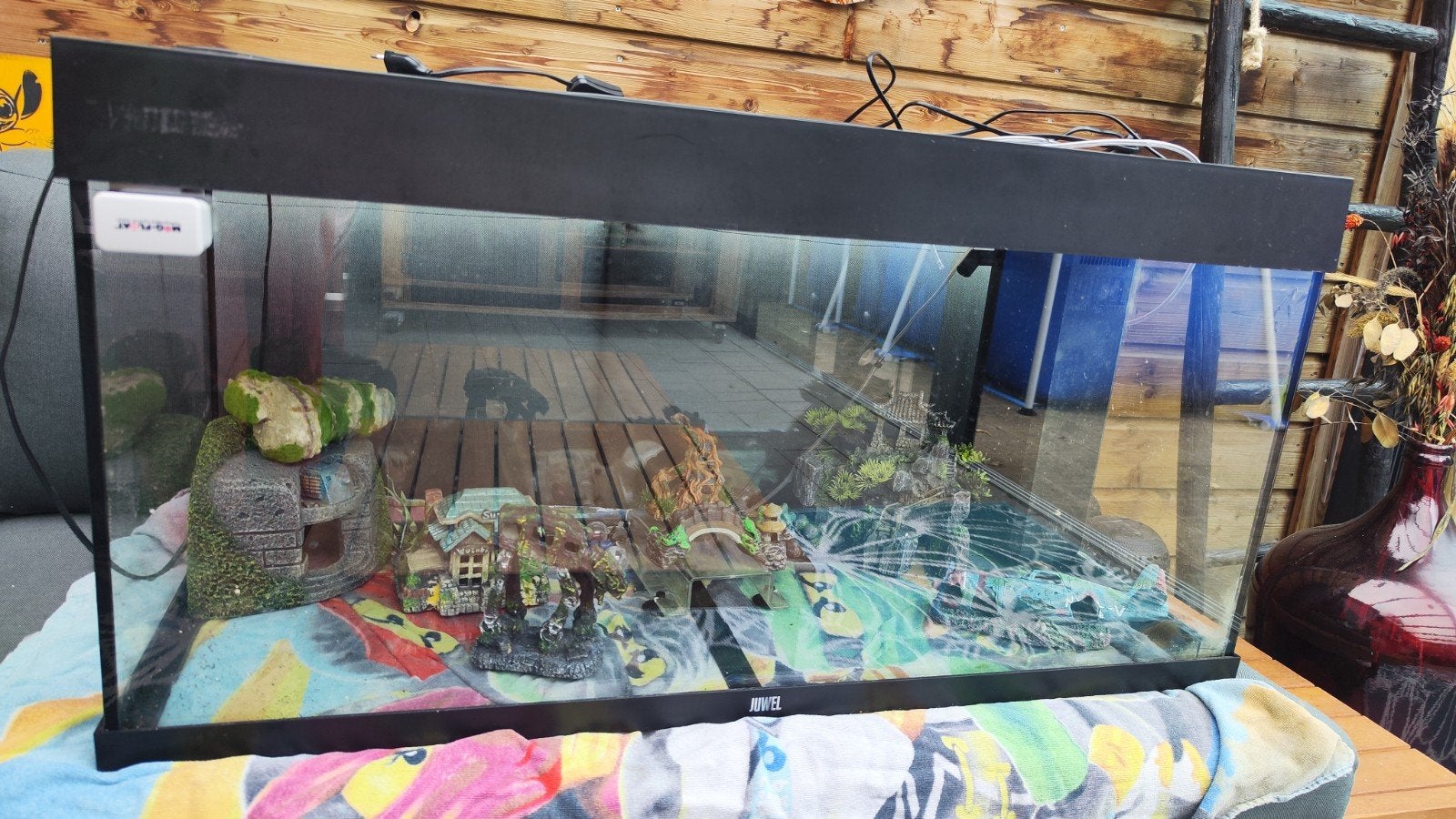 Juwel Rio 180 LED Aquarium 180L Compleet – Zwart, Dieren en Toebehoren, Ophalen, Inclusief toebehoren, Zo goed als nieuw, Leeg aquarium