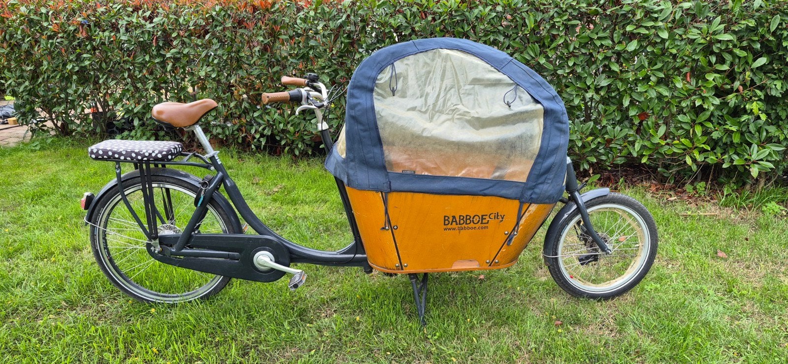 Bakfiets NIET elektrisch, WEL met accessoires, Ophalen, Gebruikt, 4 kinderen of meer, Huif