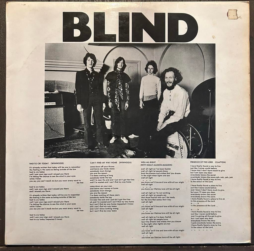 Blind Faith - Blind Faith LP (1969) Polydor Stereo, Gebruikt, Ophalen of Verzenden, 12 inch, Originele persing