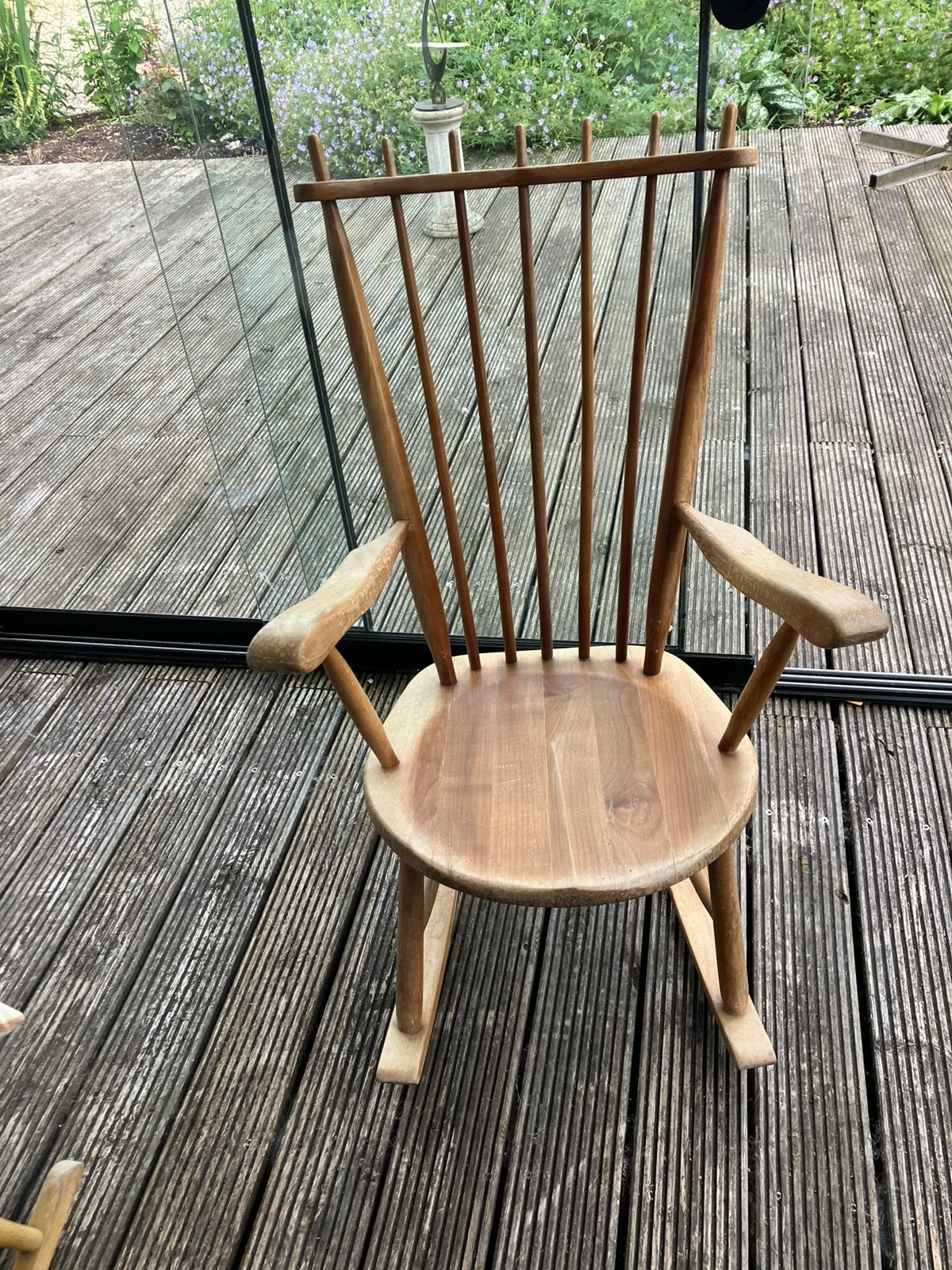 De Ster Geldermalsen Houten Schommelstoel Jaren 60, Huis en Inrichting, Stoelen, Ophalen, Gebruikt, Overige kleuren, Eén