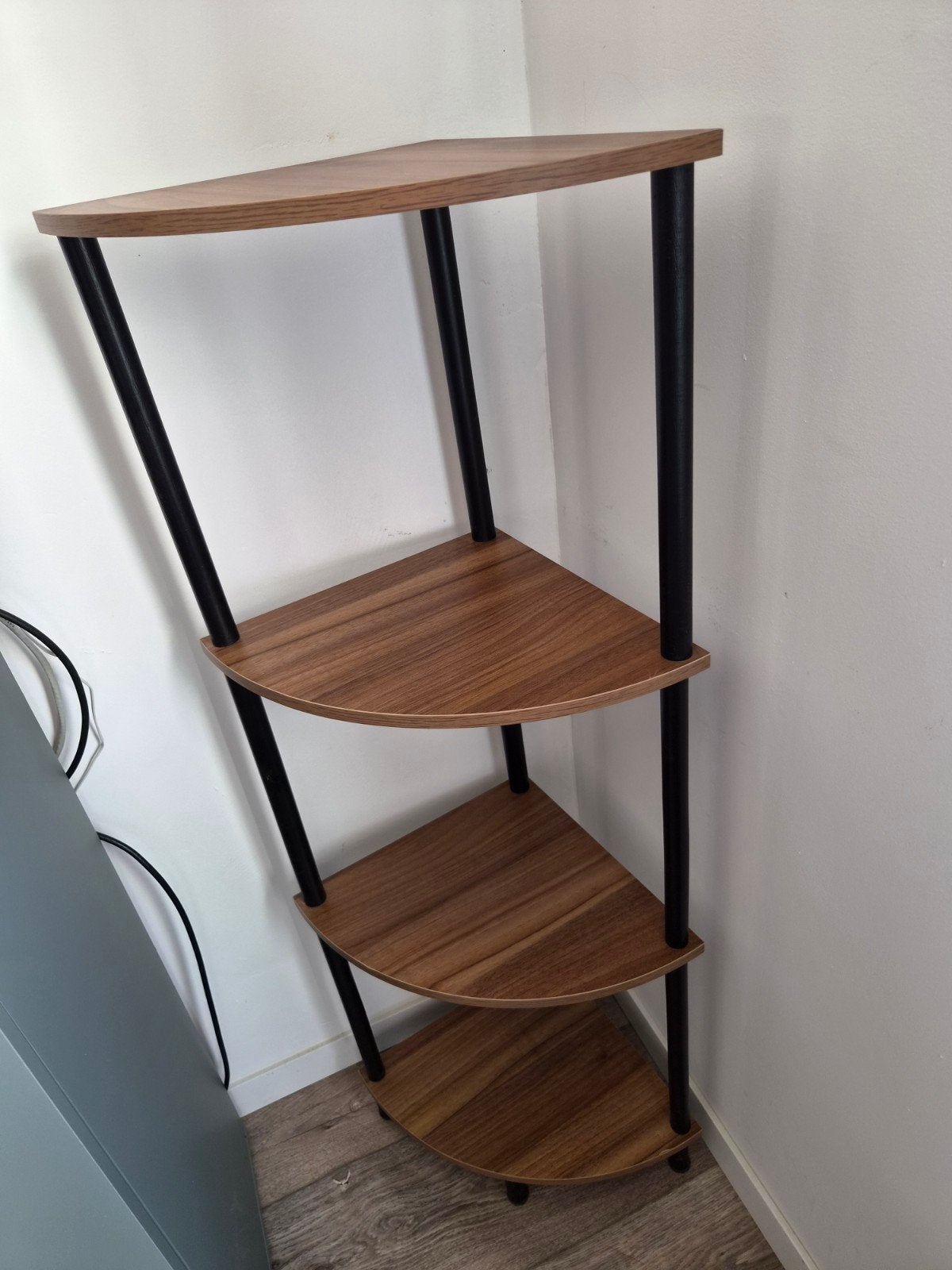 Houten hoekrek met 4 planken, Huis en Inrichting, Ophalen, Zo goed als nieuw