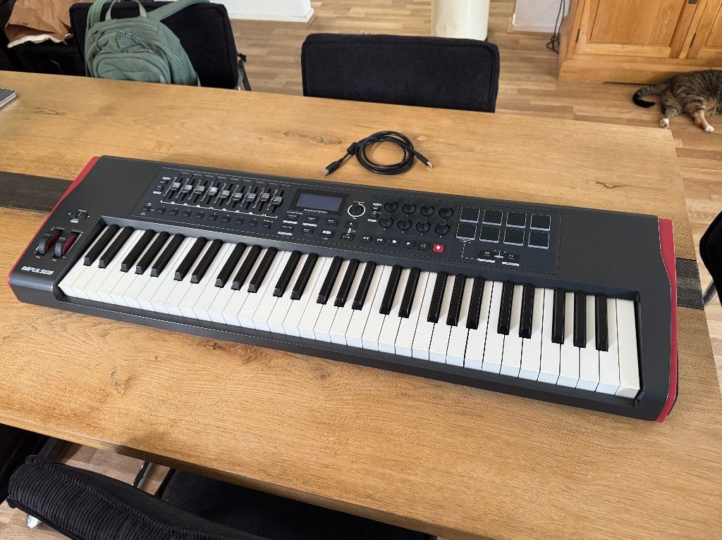 Novation Impulse 61 MIDI Keyboard, 61 toetsen, Zo goed als nieuw, Midi-aansluiting, Ophalen