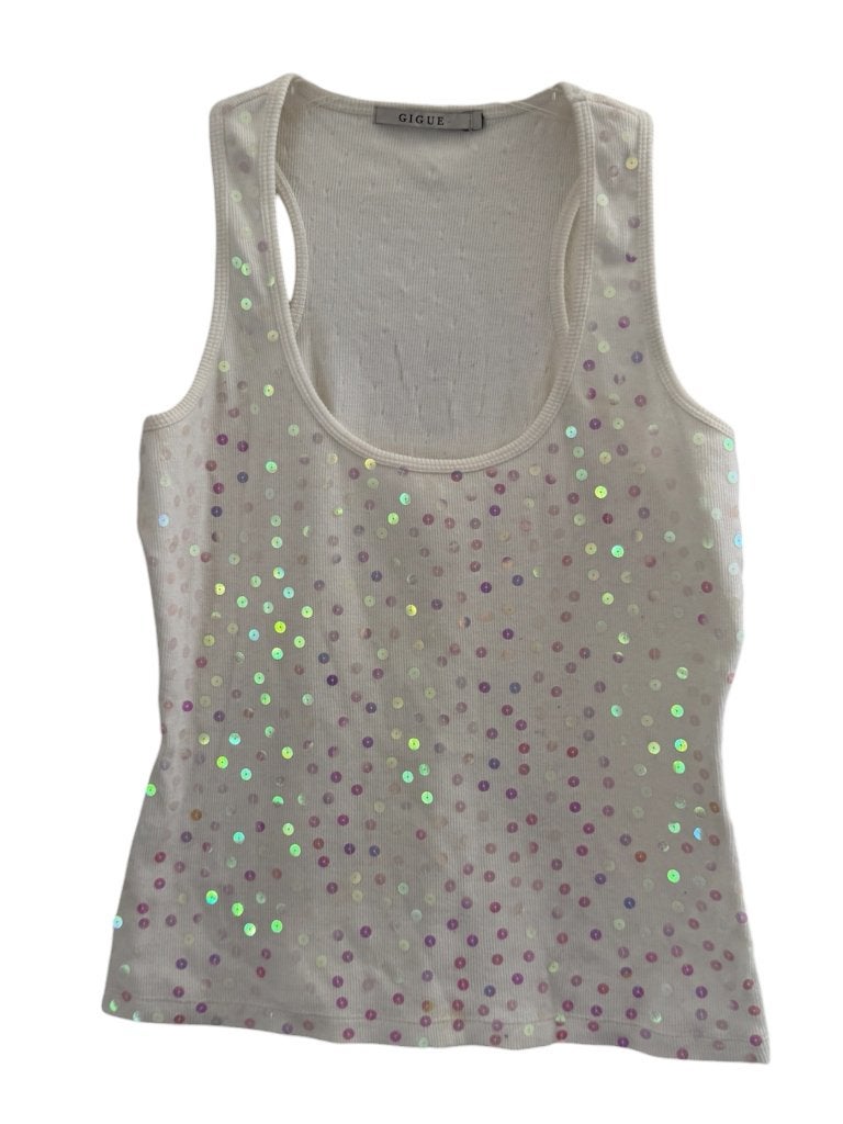 Gigue top XS, Kleding | Dames, Wit, Ophalen of Verzenden, Zo goed als nieuw, Zonder mouw