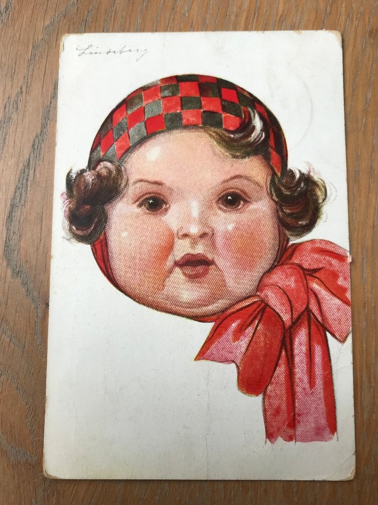 Nederland, Vintage Ansichtkaart van een baby 1936, Verzenden, 1920 tot 1940, Gelopen, Zuid-Holland