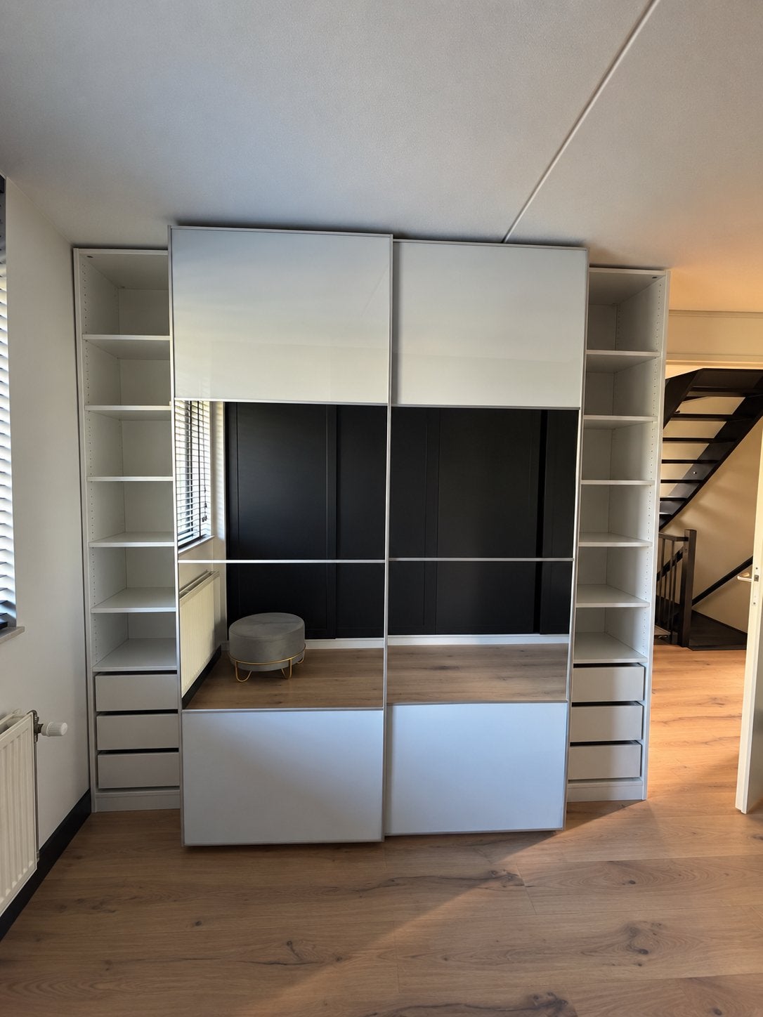 IKEA Pax met spiegelschuifdeuren, Huis en Inrichting, Ophalen, Overige materialen, 200 cm of meer, Zo goed als nieuw