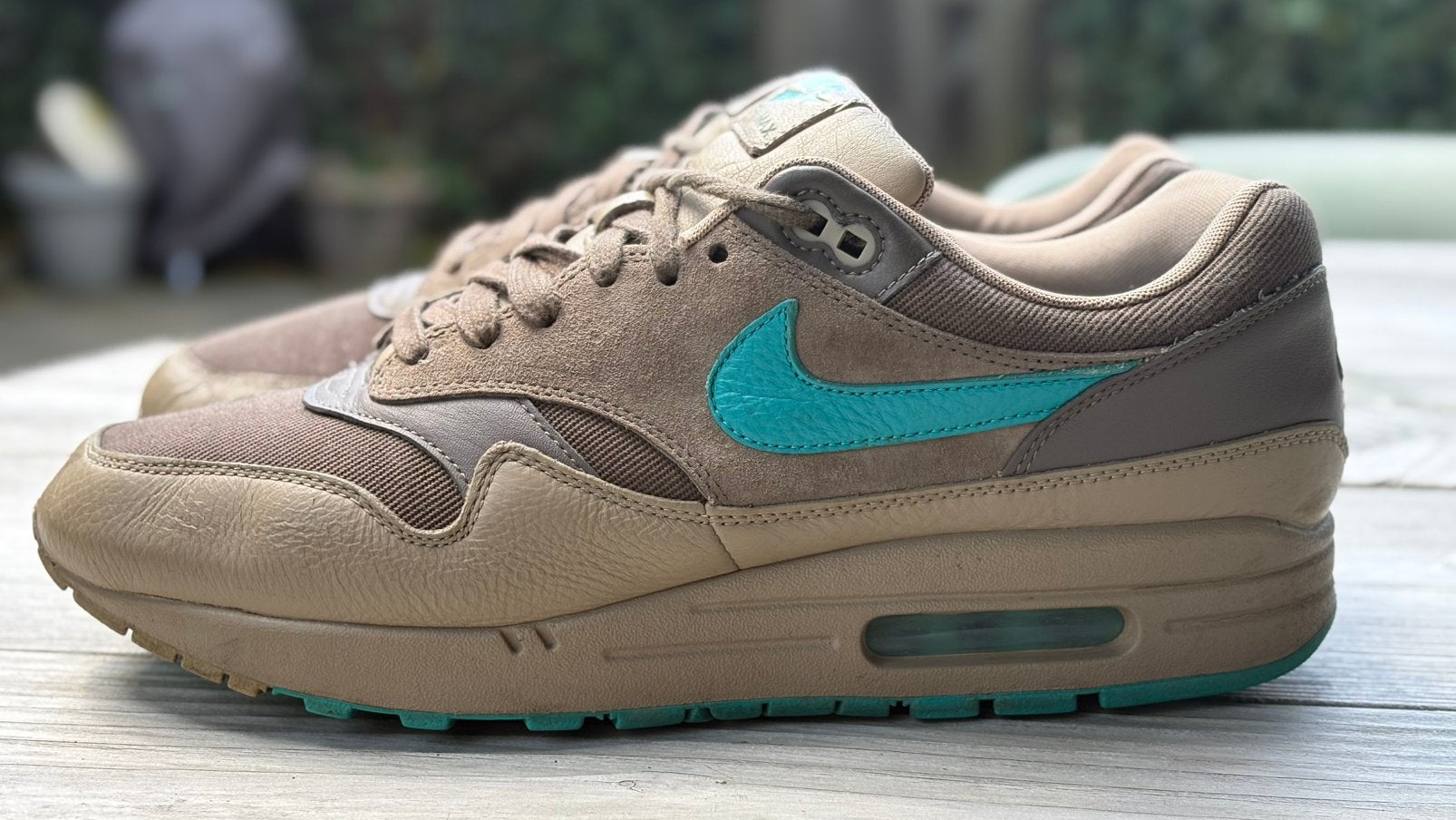 Nike air max 1 ridge rock maat 11,5 (45,5), Ophalen of Verzenden, Zo goed als nieuw, Zwart