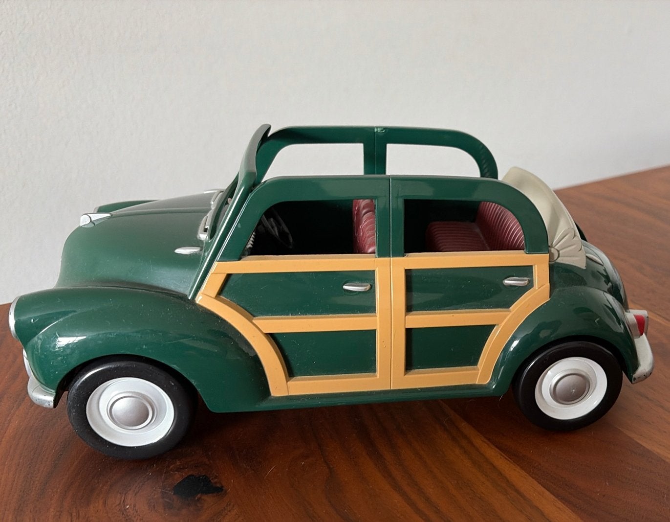 Sylvanian families vontage groene auto Morris Minor, Ophalen of Verzenden, Zo goed als nieuw