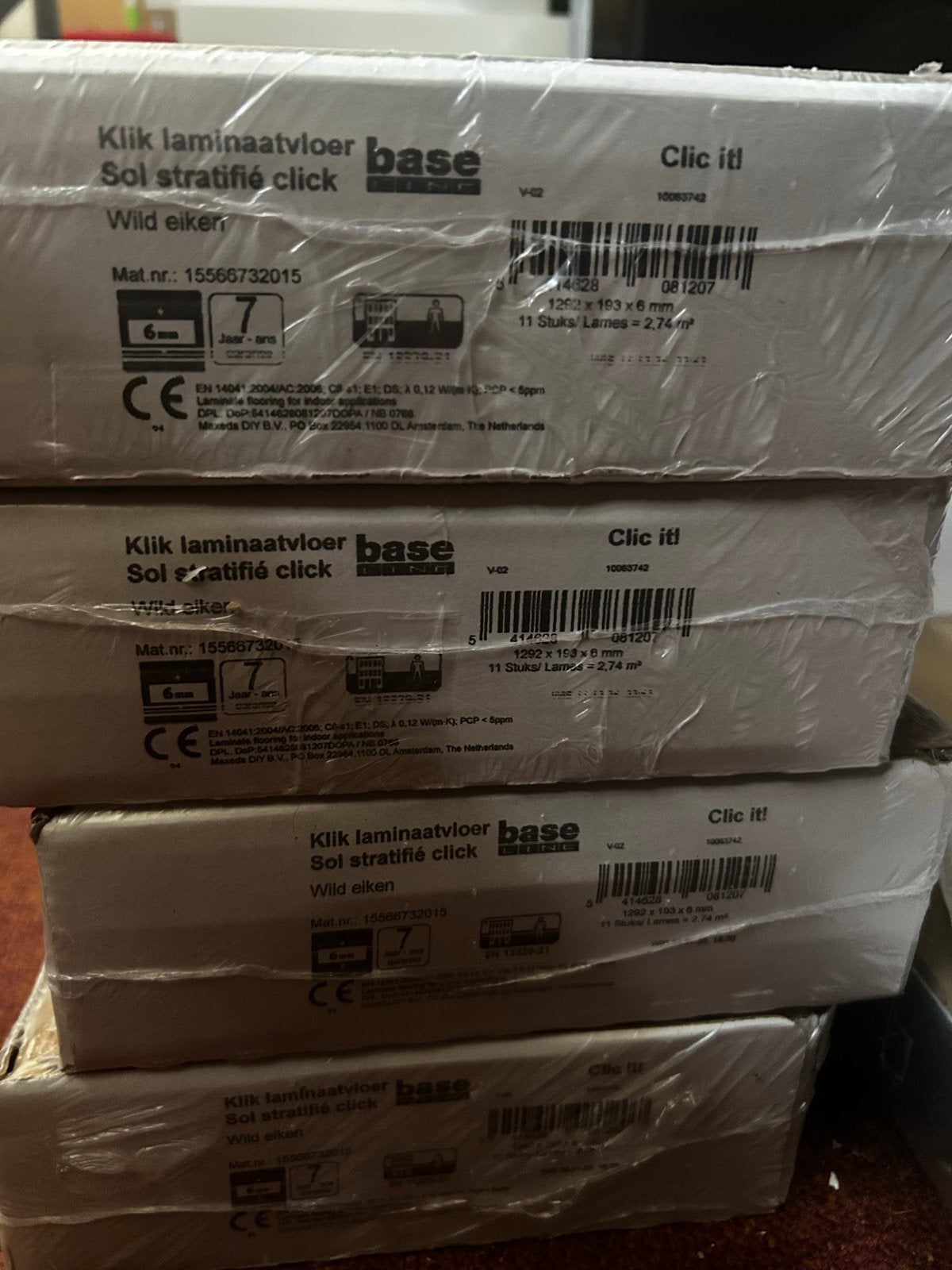 Nieuw laminaatvloer Wild Eiken met ondervloer, Ophalen, 50 tot 150 cm, Nieuw, 10 m² of meer