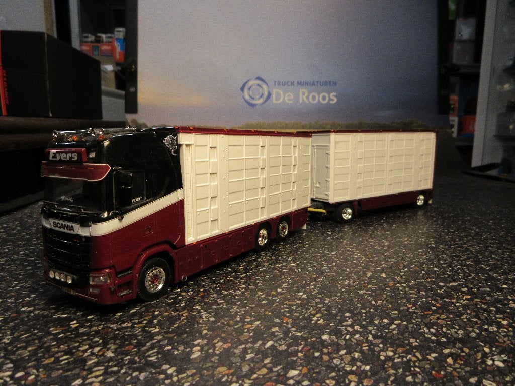 WSI Scania veecombi Evers met certificaat, Ophalen of Verzenden, Nieuw, Bus of Vrachtwagen, Wsi