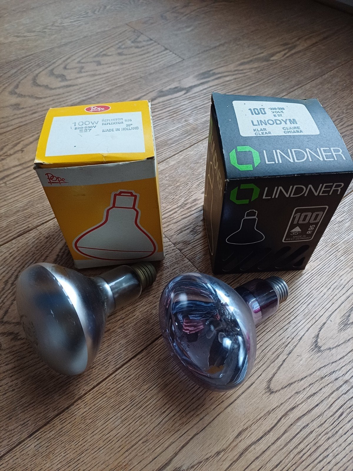 2x gloeilampen Reflectorlampen R95 100 Watt, Gloeilamp, 60 watt of meer, Nieuw, E27 (groot)