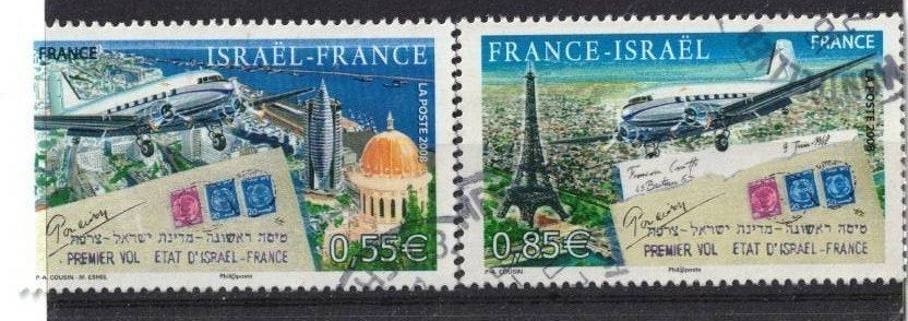 Frankrijk, zegels 2008-4538+39, Ophalen of Verzenden, Gestempeld