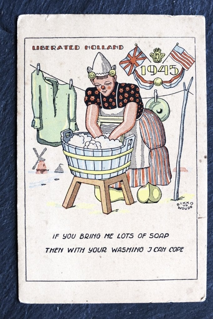 Soap with Hope, Liberated Holland - Bevrijding, S vd Woude, Verzenden, 1940 tot 1960, Ongelopen, Politiek en Historie