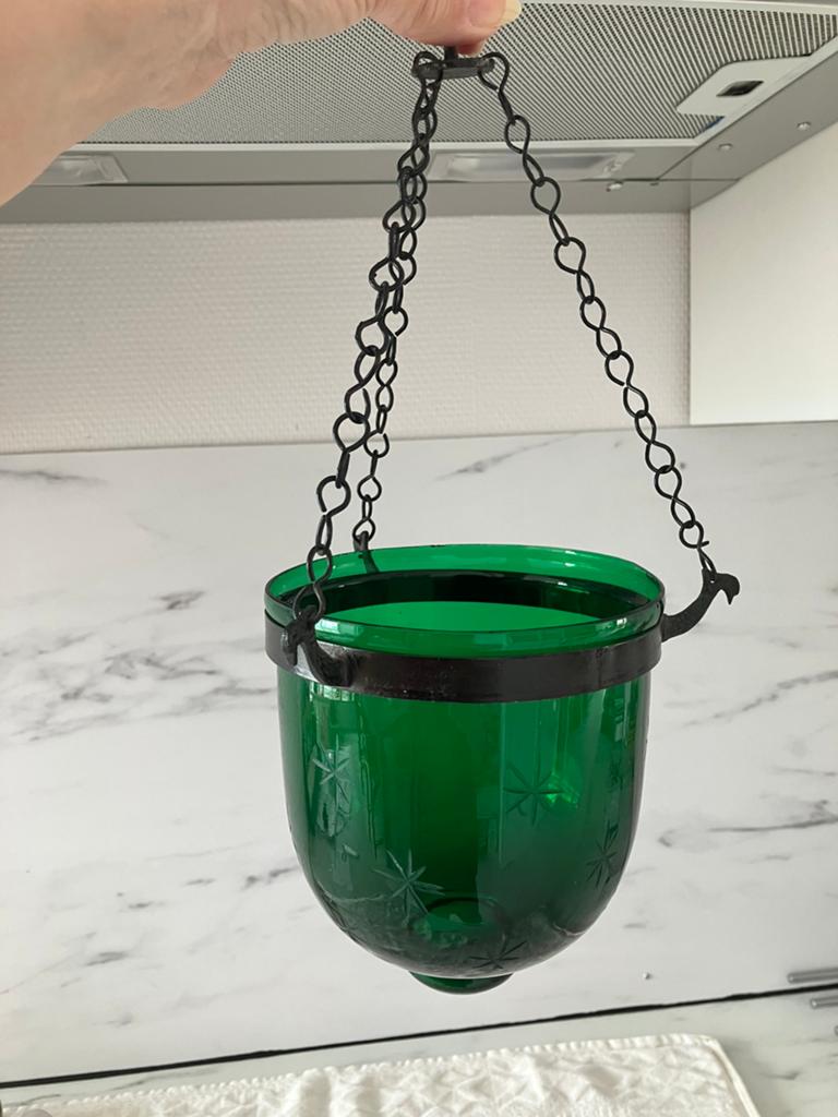 Windlicht, hangend glas, Ophalen of Verzenden, Zo goed als nieuw