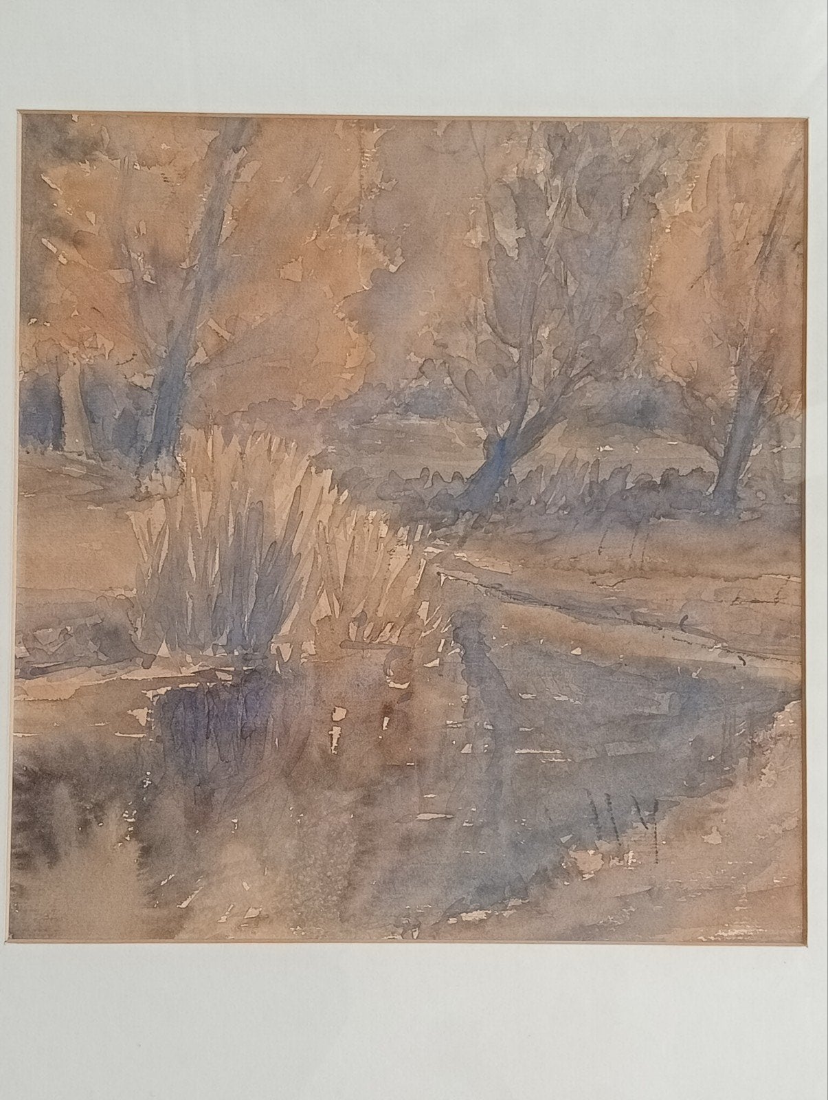 Jits Bakker Aquarel Landschap, Ophalen of Verzenden