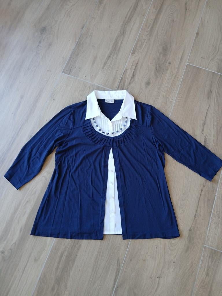 Dames blouse tuniek maat XL 46 / 48 Canda NIEUW, Blauw, Blouse of Tuniek, Nieuw, Ophalen of Verzenden