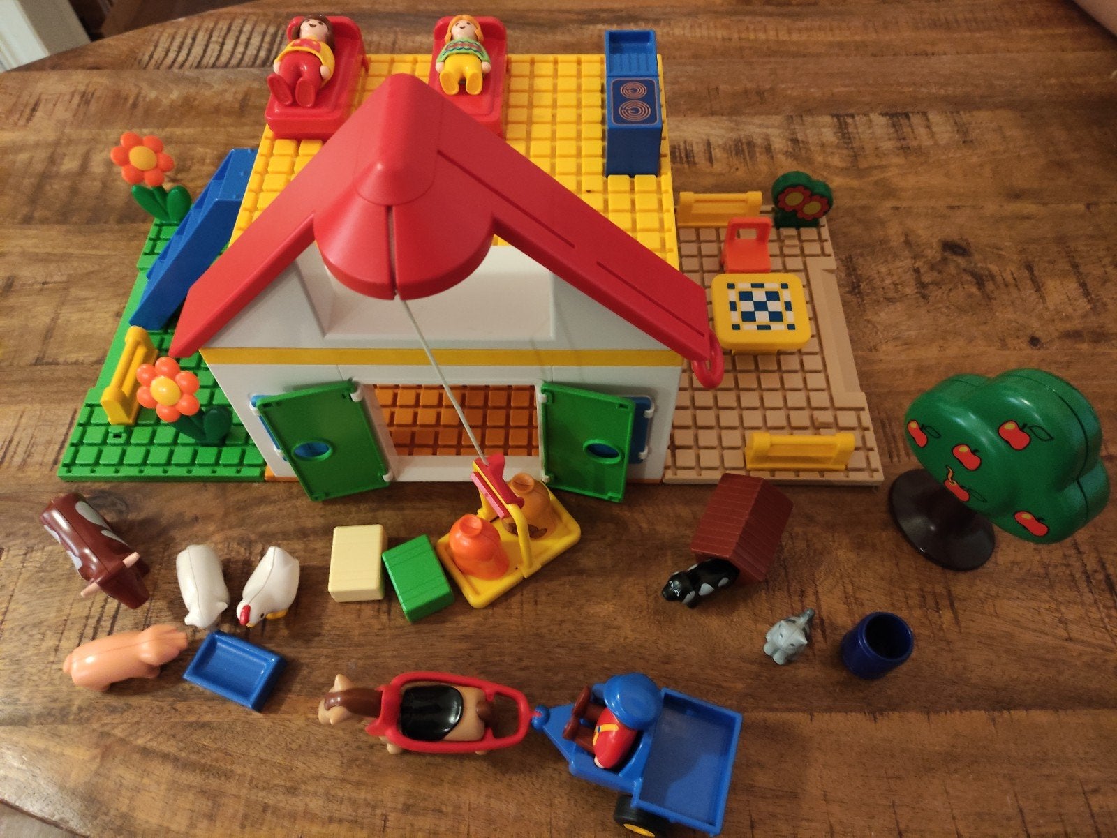 Playmobil 123 boerderij groot, Kinderen en Baby's, Ophalen of Verzenden, Zo goed als nieuw, 1.2.3, Complete set
