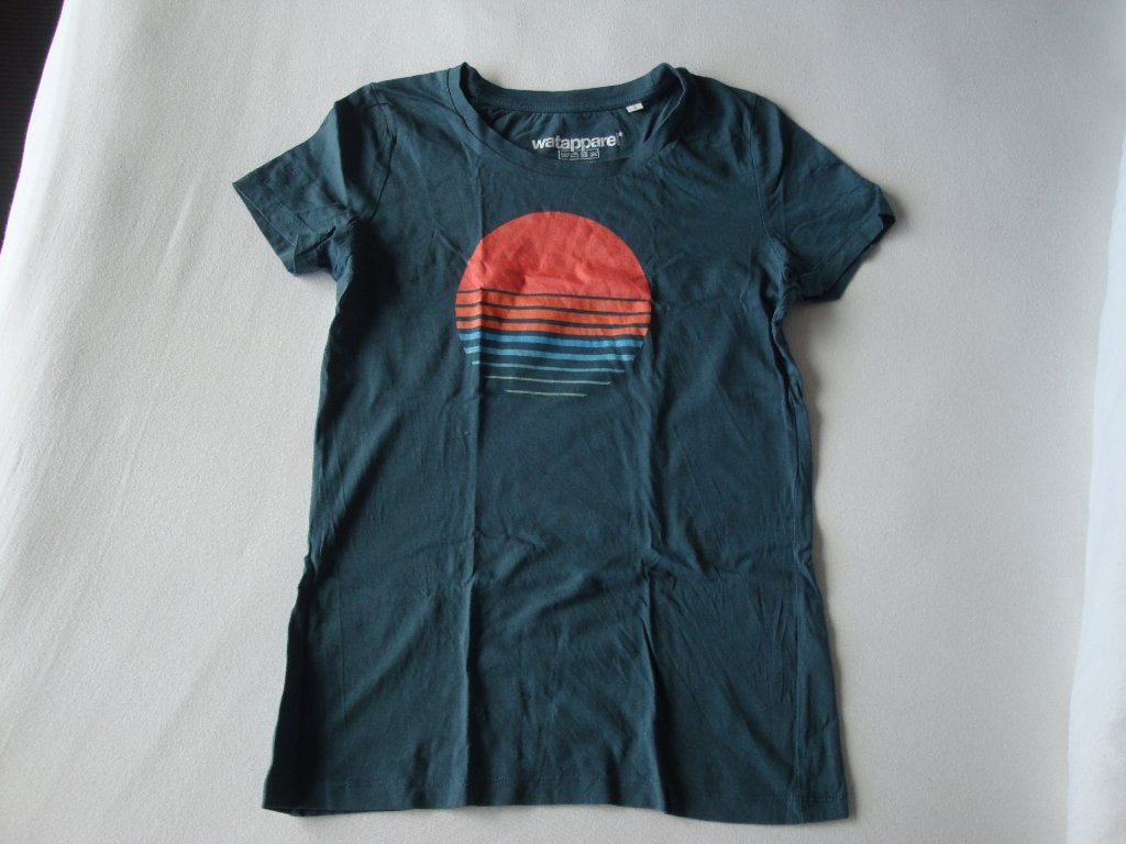 Groen WATTAPPAREL shirt met print. Maat S, Kleding | Dames, T-shirts, Ophalen of Verzenden, Zo goed als nieuw, Korte mouw, Maat 36 (S)