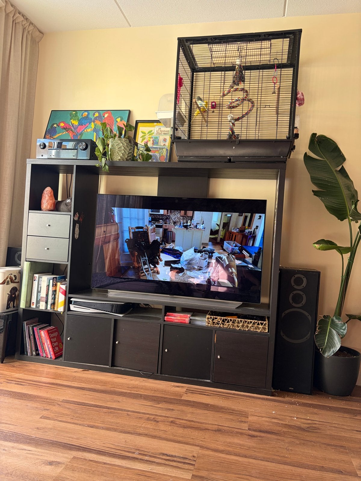 Ikea Lappland TV-meubel met inzetkastjes en lades, Ophalen, Gebruikt, 100 tot 150 cm, 150 tot 200 cm