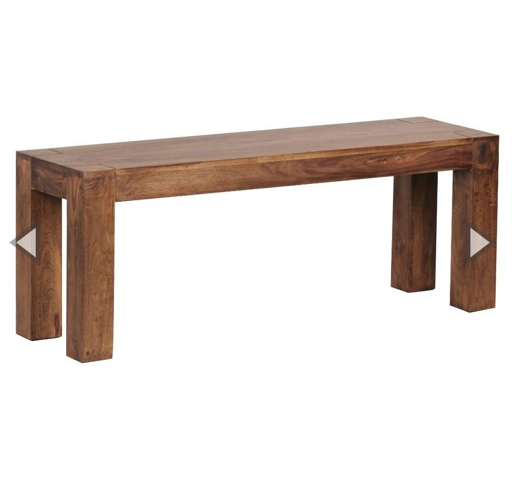 Massief houten eettafel bank 120 cm, Ophalen, Modern, Rechthoekig, Hout