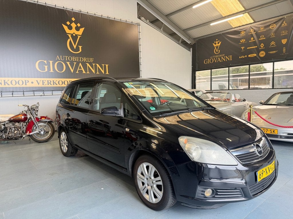 Opel Zafira 1.8 Temptation inruil mogelijk, Auto's, Gebruikt, 4 cilinders, Zwart, Origineel Nederlands