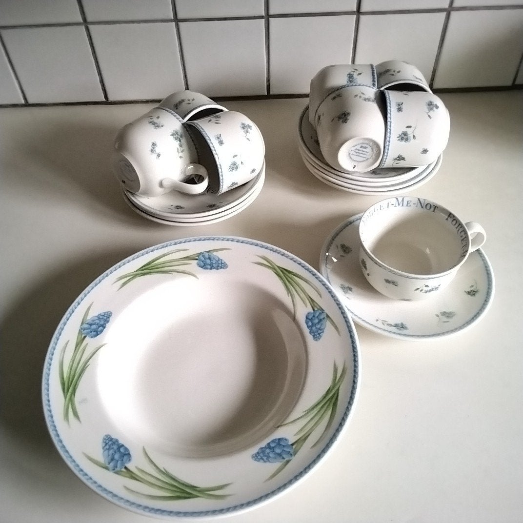 Marjolein Bastin  libelle: 7 koffie/ 1theekop en schotels en, Ophalen of Verzenden, Zo goed als nieuw, Overige stijlen, Kop(pen) en/of Schotel(s)