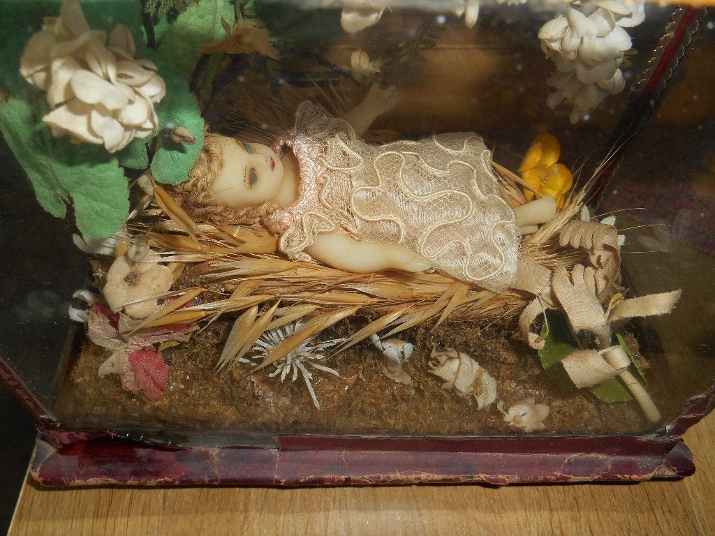 antiek wassen popje, Antiek en Kunst, Ophalen of Verzenden