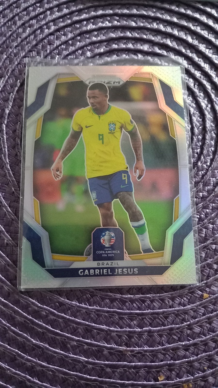 Gabriel Jesus Brazil Prizm Copa America 2024 Spelerskaart, Ophalen of Verzenden, Zo goed als nieuw, Buitenlandse clubs, Spelerskaart