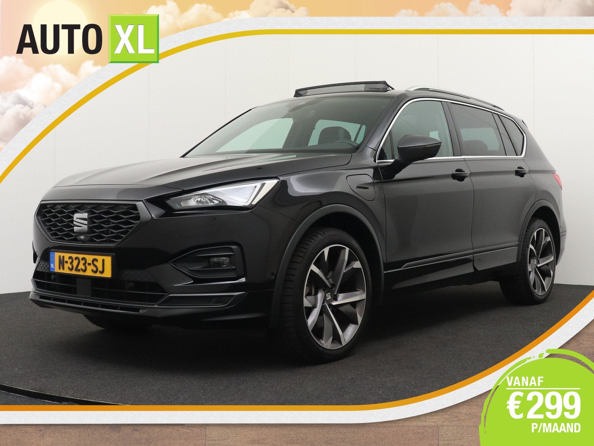 SEAT Tarraco 1.4 TSI PHEV FR-Sport Pano-dak Leder Elek.Trekh, Auto's, Dealer onderhouden, 150 pk, Zwart, Hybride Elektrisch/Benzine