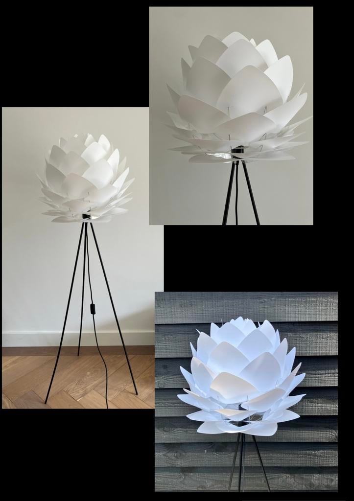 Umage Silvia Tripod  design vloerlamp zwart onderstel, wit, Ophalen of Verzenden, Zo goed als nieuw, Kunststof, 100 tot 150 cm