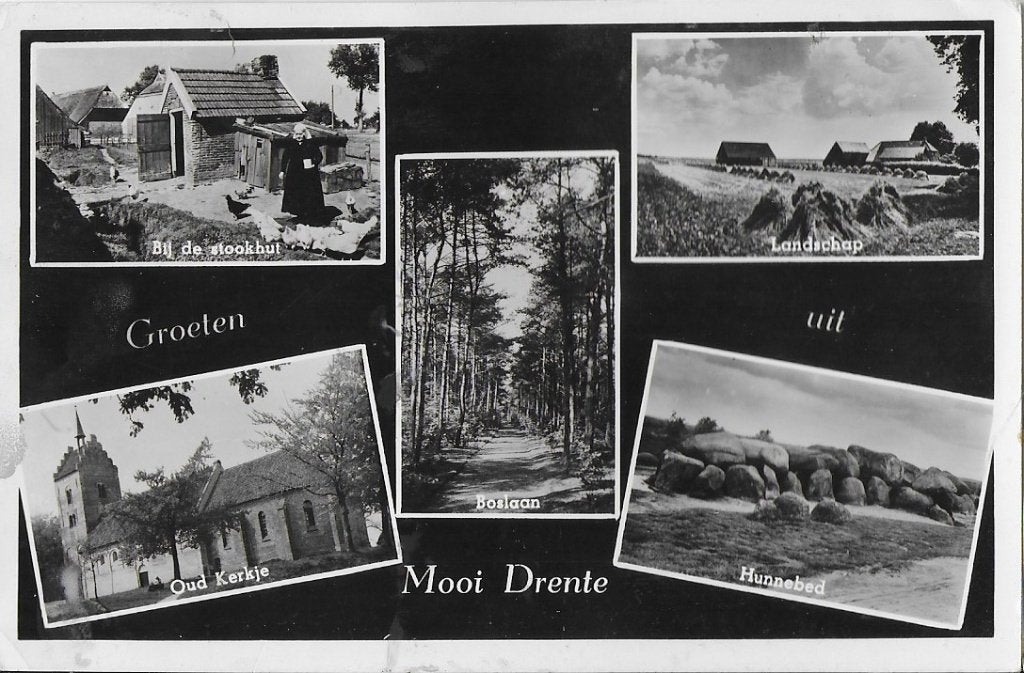 Drente oude gelopen ansichtkaart ( a2494 ), Ophalen of Verzenden, Voor 1920, Gelopen