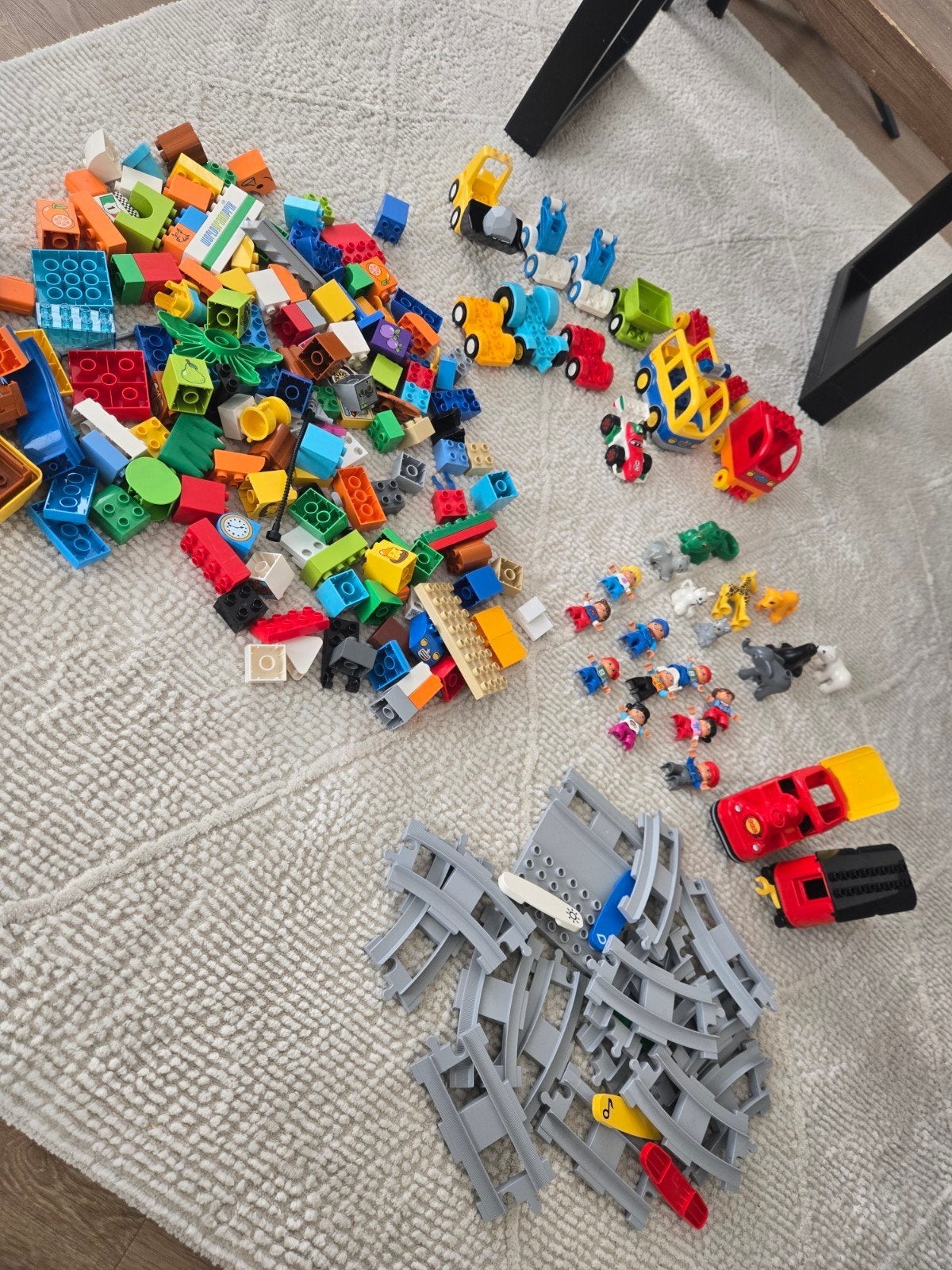 Grote Duplo collectie: stoomtrein 10874, dieren, figuren en, Kinderen en Baby's, Speelgoed | Duplo en Lego, Gebruikt, Ophalen of Verzenden