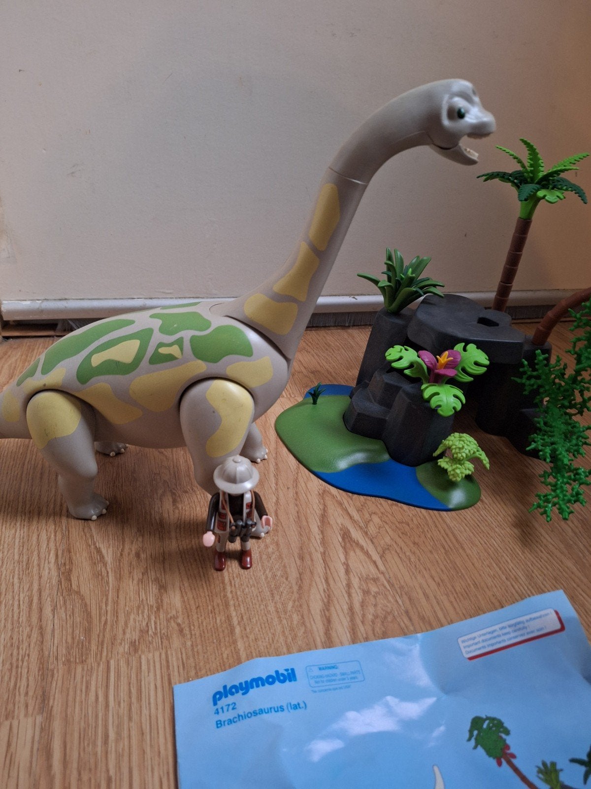 Set Playmobil grote Brachiosaurus met Rotspartij - 4172 Dino, Kinderen en Baby's, Speelgoed | Playmobil, Wild life, Complete set