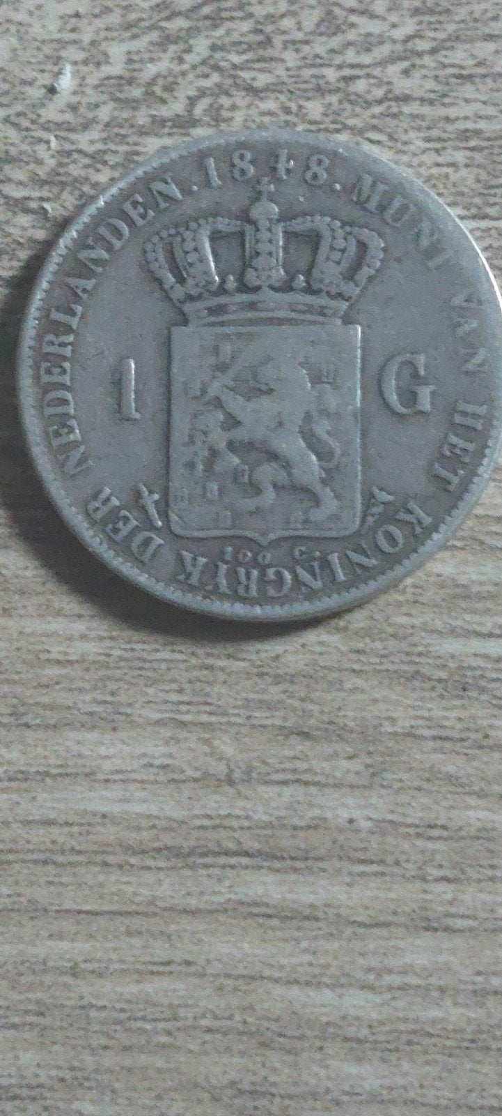Zilveren 1 Gulden Koning Willem II 1848, Postzegels en Munten, Munten | Nederland, 1 gulden, Zilver, Ophalen of Verzenden, Losse munt