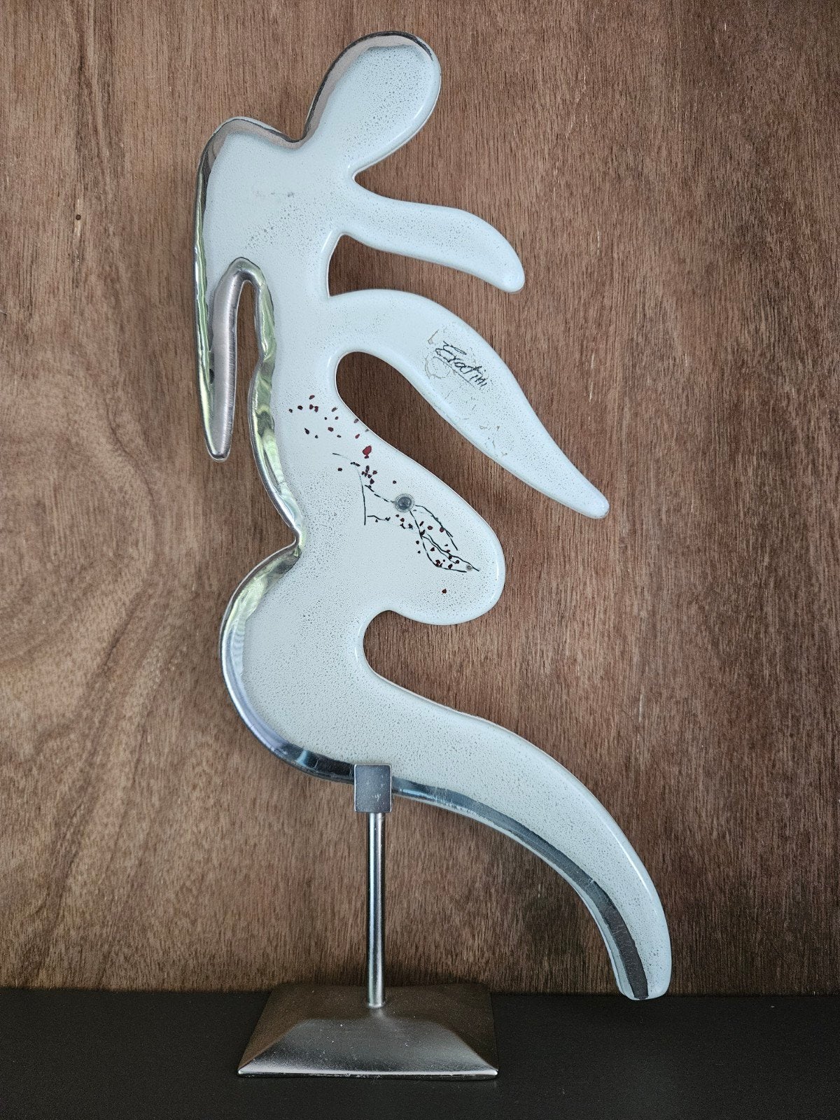 Uniek glaskunstwerk van Efrosini - Abstract figuur, Glas, Ophalen of Verzenden, Wit, Beeld
