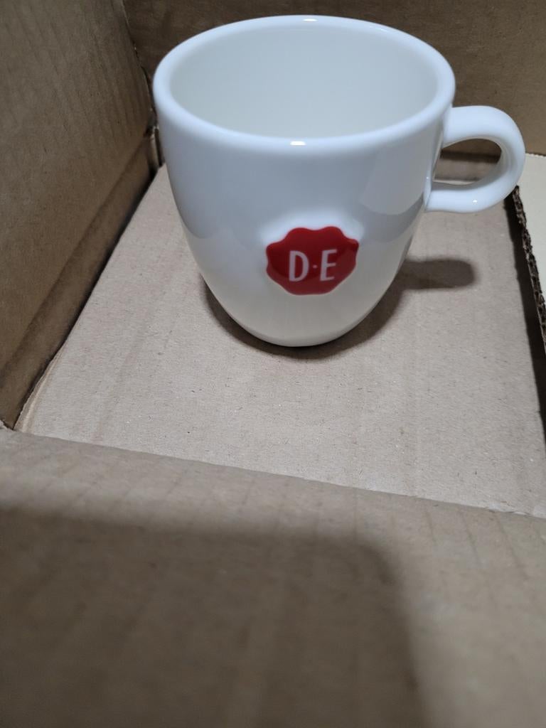 Douwe Egberts Koffiekopjes Wit - Set van 12, Nieuw, Ophalen of Verzenden, Effen, Kop(pen) en/of Schotel(s)