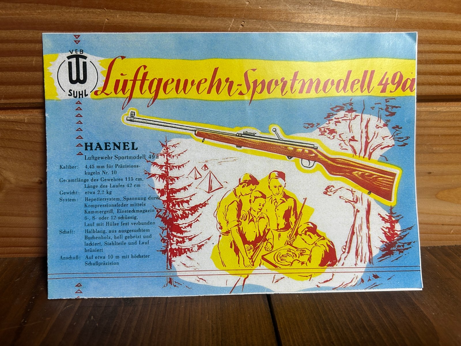Haenel Luftgewehr Sportmodell 49a Handleiding / Folder, Ophalen of Verzenden