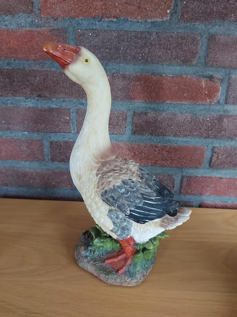 Beeld Gans "Polystone" met bewegingsmelder, Antiek en Kunst, Kunst | Beelden en Houtsnijwerken, Ophalen