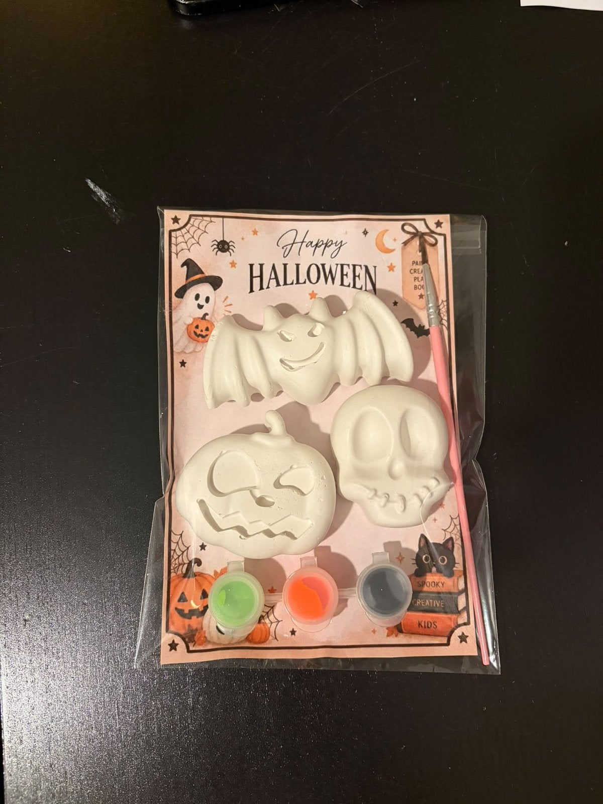 Halloween DIY traktatie – gips schilderen, Verzenden, Nieuw, Schilderen op nummer