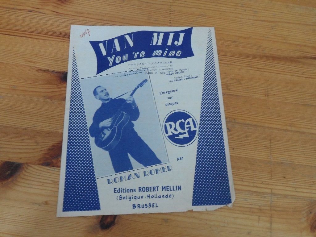Van mij - robert mellin / camps / hermany, Muziek en Instrumenten, Bladmuziek, Gebruikt, Gitaar, Ophalen of Verzenden, Artiest of Componist