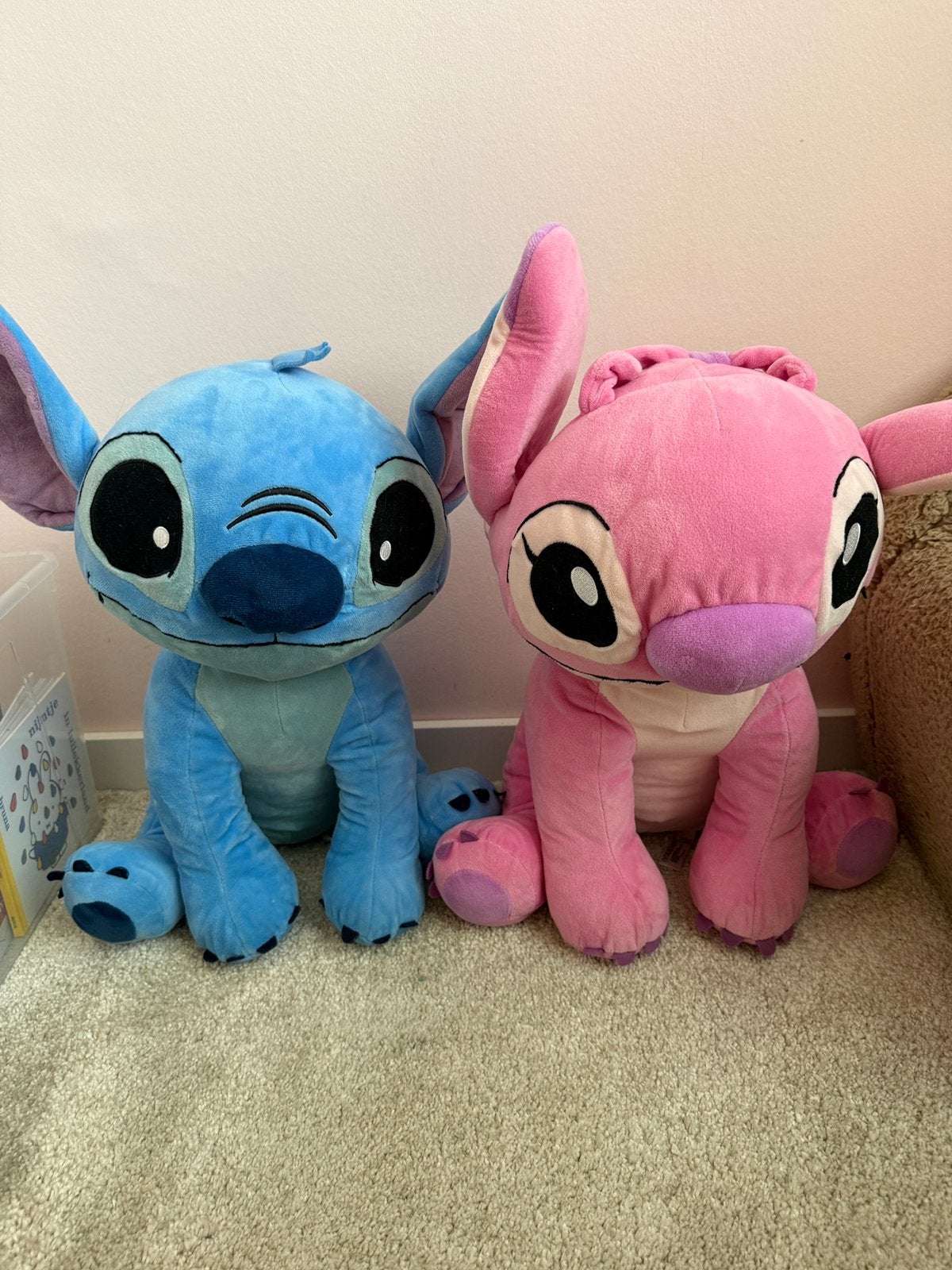 Knuffel stitch & angel 45cm groot, Ophalen of Verzenden, Zo goed als nieuw, Overige typen