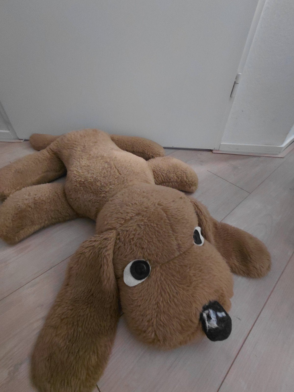 Grote bruine knuffelhond - Vintage, Ophalen