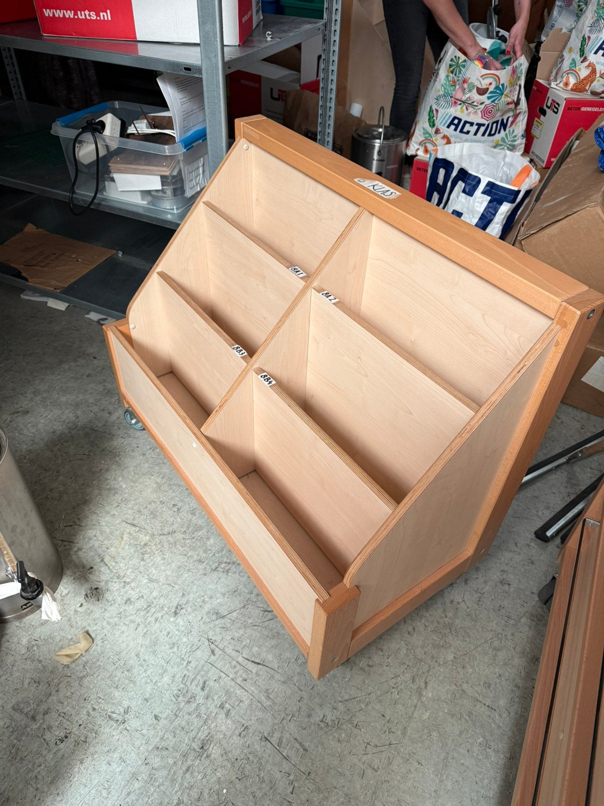 6x Schilte verrijdbare boekenkast / prentenboekkast, Ophalen, Gebruikt, 200 cm of meer, 50 tot 100 cm