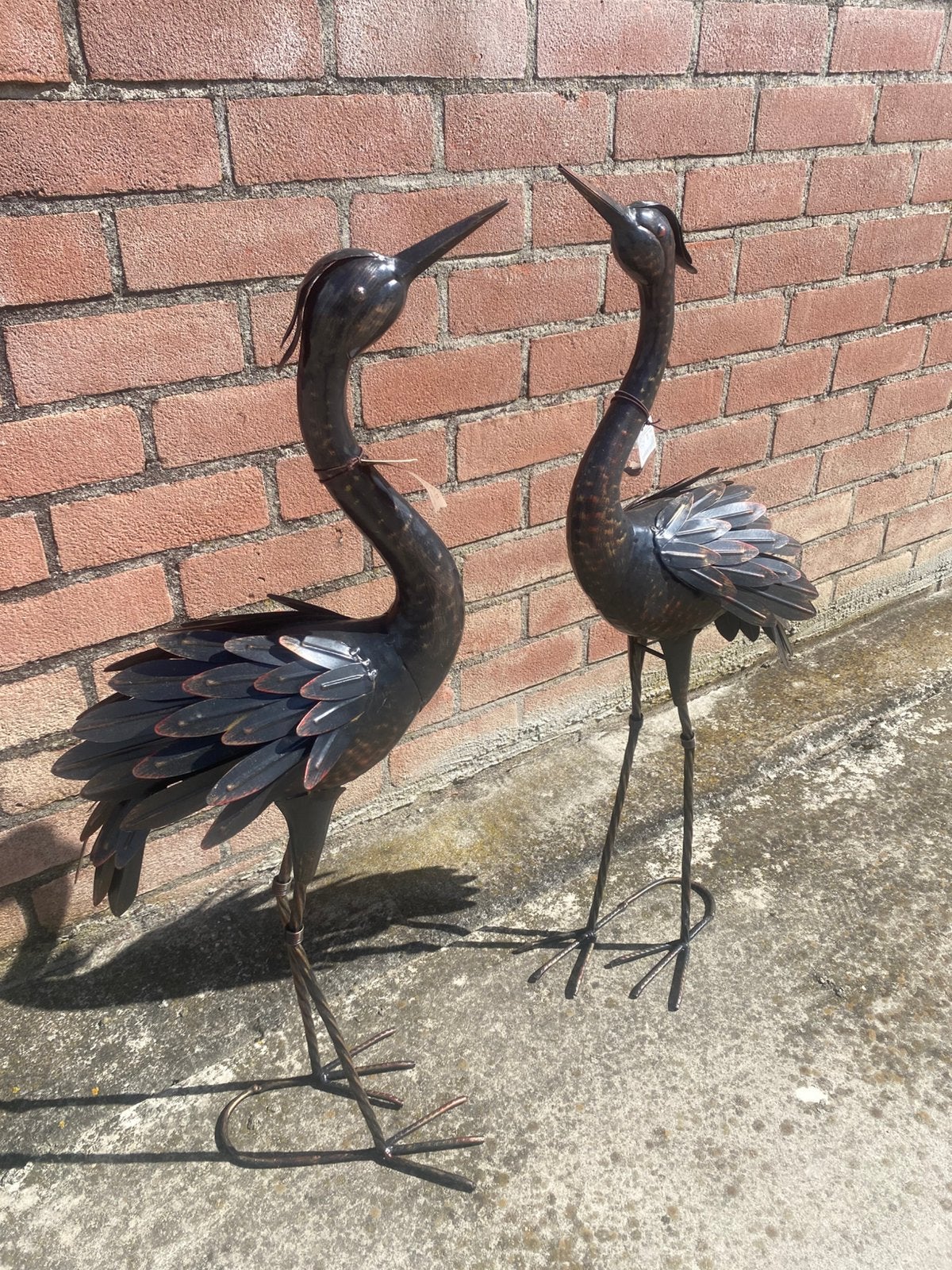 Kraanvogels van ijzer, Ophalen of Verzenden, Nieuw, Metaal, Dierenbeeld