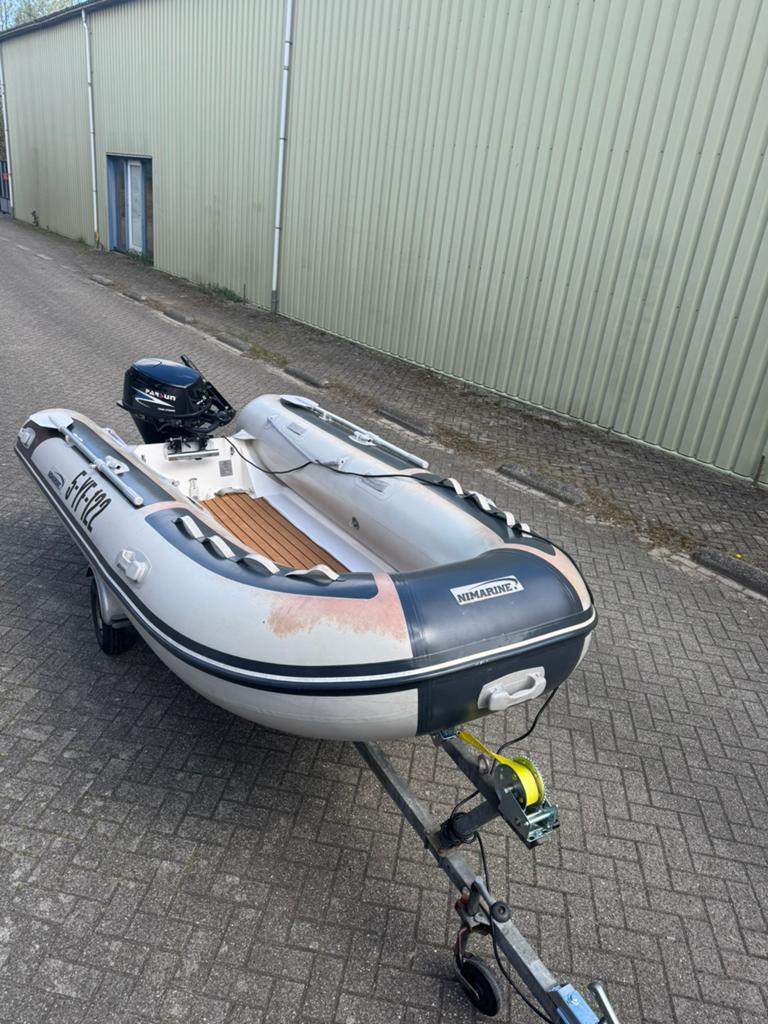 Nette Nirmarine mx350 rib met parsun 15pk 4 takt en trailer, Polyester/glasvezel, Ophalen of Verzenden, Zo goed als nieuw, Peddels