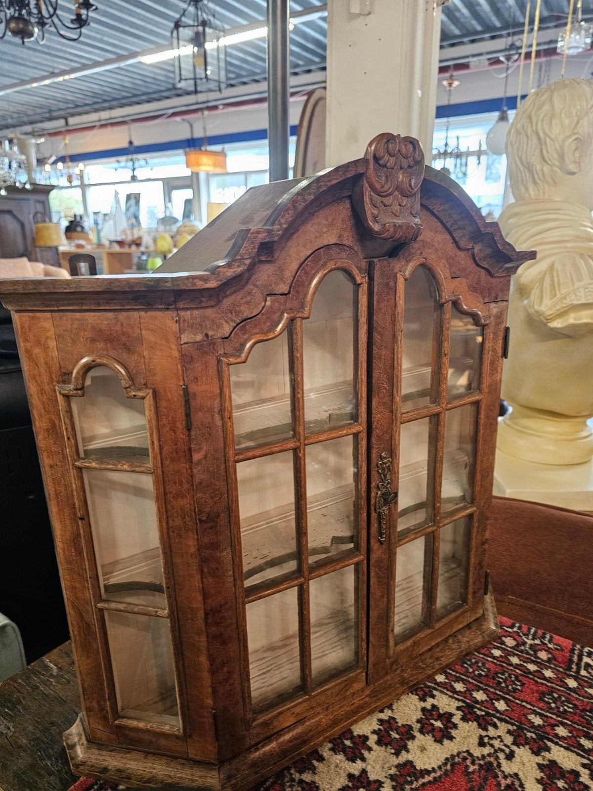 Antieke wortelhouten wandkast - 56x59x15 cm, Ophalen of Verzenden