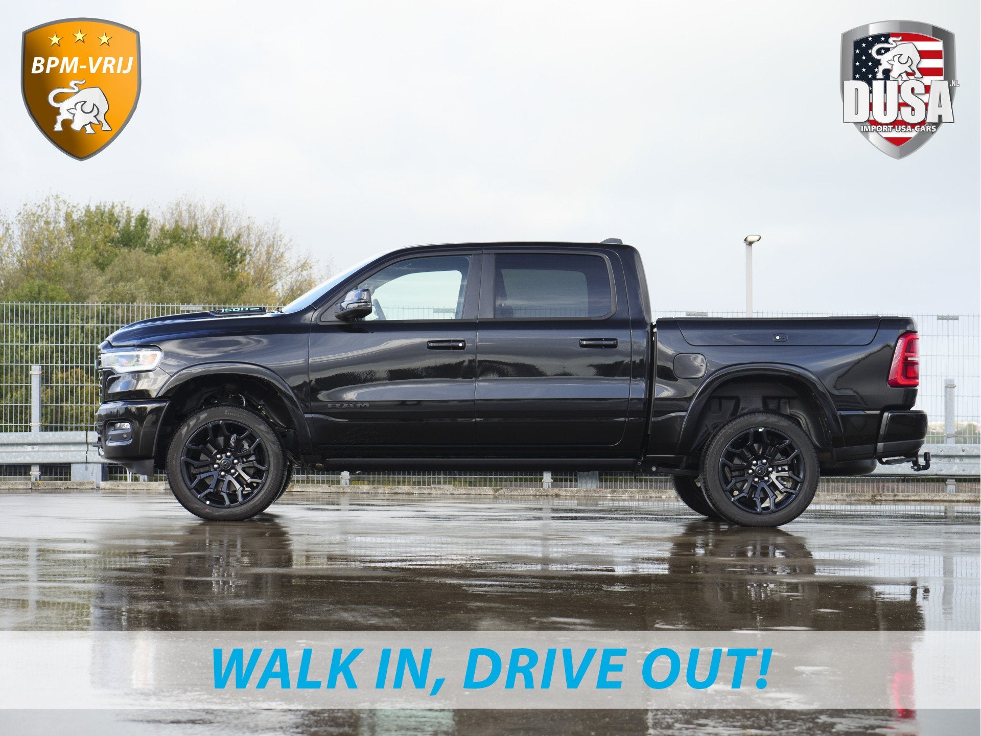 Dodge Ram | 1500 | Limited | 3.0L Twin-Turbo I6 | High Outpu, Automaat, 2438 kg, Zwart, Zwart