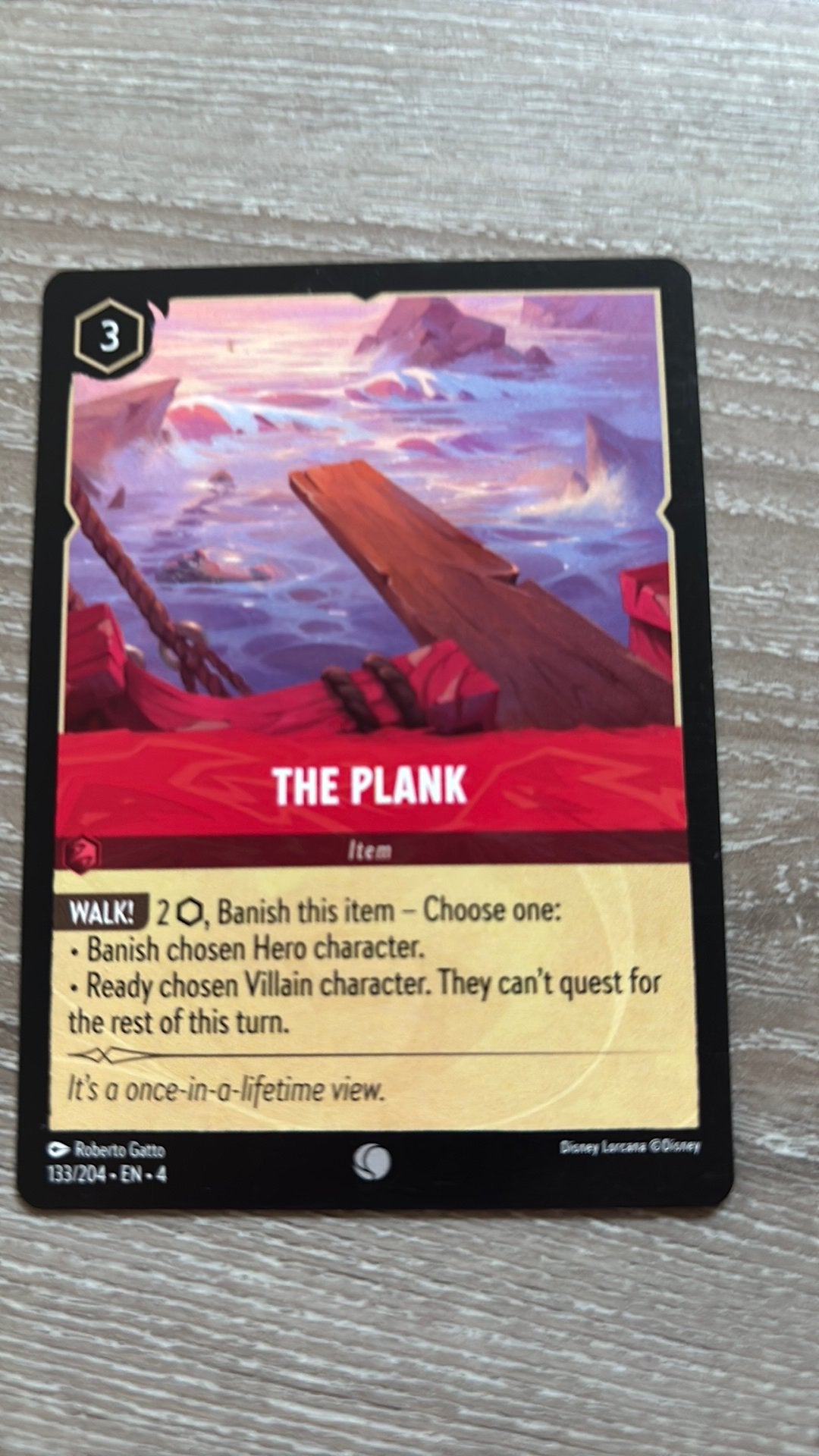 Disney Lorcana The Plank 133-204 4URS nonfoil, Ophalen of Verzenden, Zo goed als nieuw