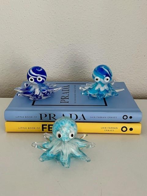 J-Line presse papier glas Octopus S Nieuw!, Huis en Inrichting, Meerkleurig, Nieuw, Mediterraans, Ophalen of Verzenden
